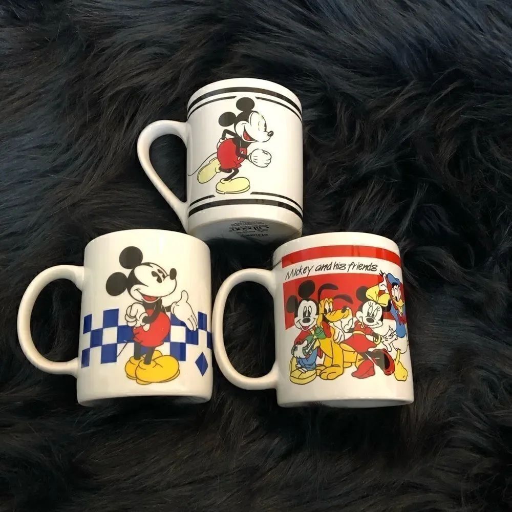 Vintage Disney Mickey and Friends mugs